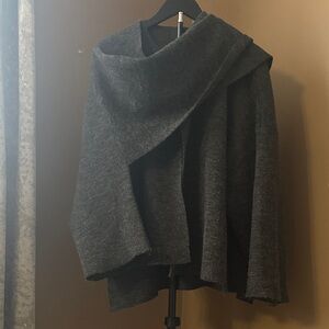 Dark Gray Women's Poncho